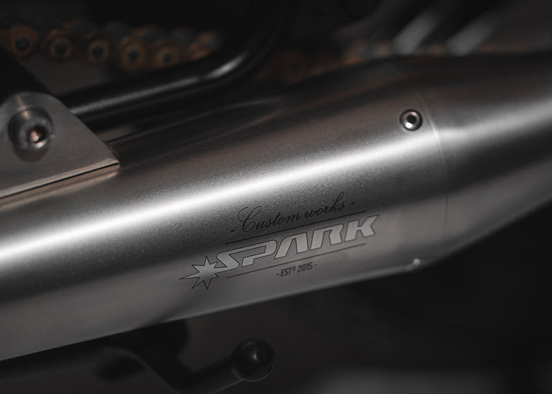 Spark Exhaust Sinfonia Universal Silencer Scotch-Brite Stainless G00SI13I