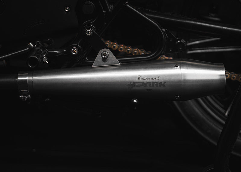 Spark Exhaust Sinfonia Universal Silencer Scotch-Brite Stainless G00SI13I