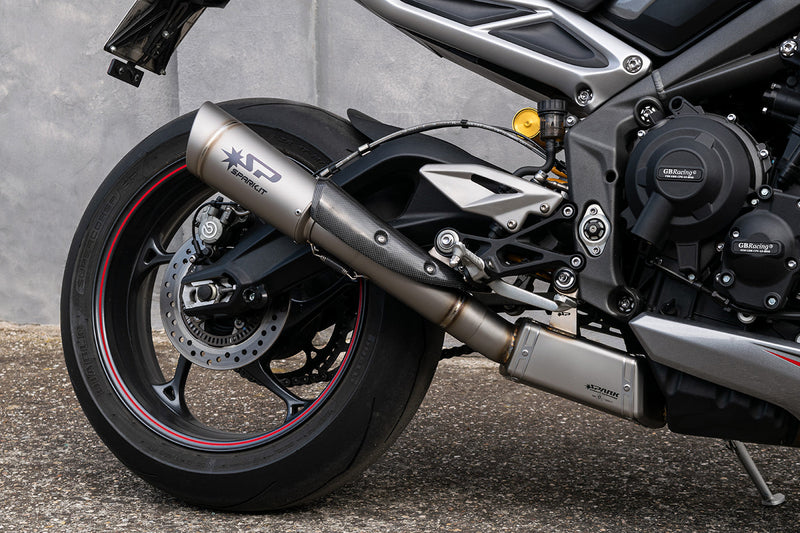 Spark Exhaust Grid-O Euro5 3/4 Kit High Lateral Black Box Triumph Street Triple 765 (2020-2022) GTR0505BOM