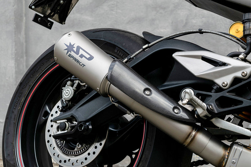 Spark Exhaust Moto GP Titanium Euro5 3/4 Kit High Lateral Triumph Street Triple 765 (2020-2022) GTR0506TOM