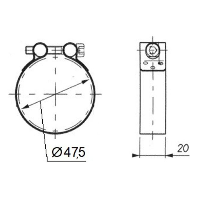 Spark Exhaust Exhaust Clamp Ø 47.5 mm Universal G95LA007