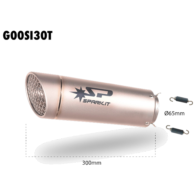 Spark Exhaust Grid-O Universal Silencer Titanium 60 mm / 300 mm G00SI26T