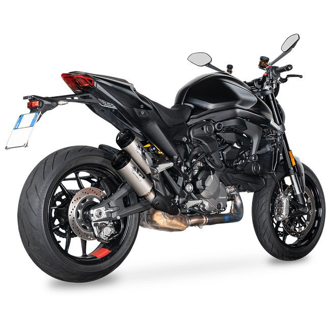 Spark Exhaust Dyno Slip-On Titanium Black Anodised End Caps Ducati Monster 937 GDU0839TOMN