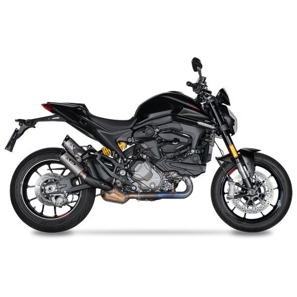 Spark Exhaust Dyno Slip-On Titanium Black Anodised End Caps Ducati Monster 937 GDU0839TOMN