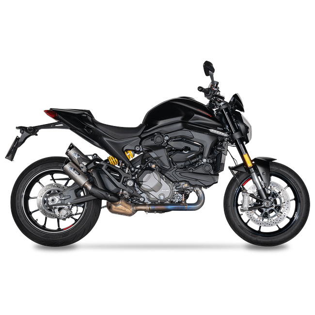 Spark Exhaust Dyno Slip-On Titanium Black Anodised End Caps Ducati Monster 937 GDU0839TOMN