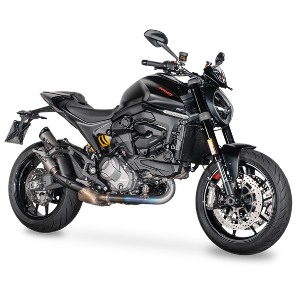 Spark Exhaust Dyno Slip-On Titanium Black Anodised End Caps Ducati Monster 937 GDU0839TOMN