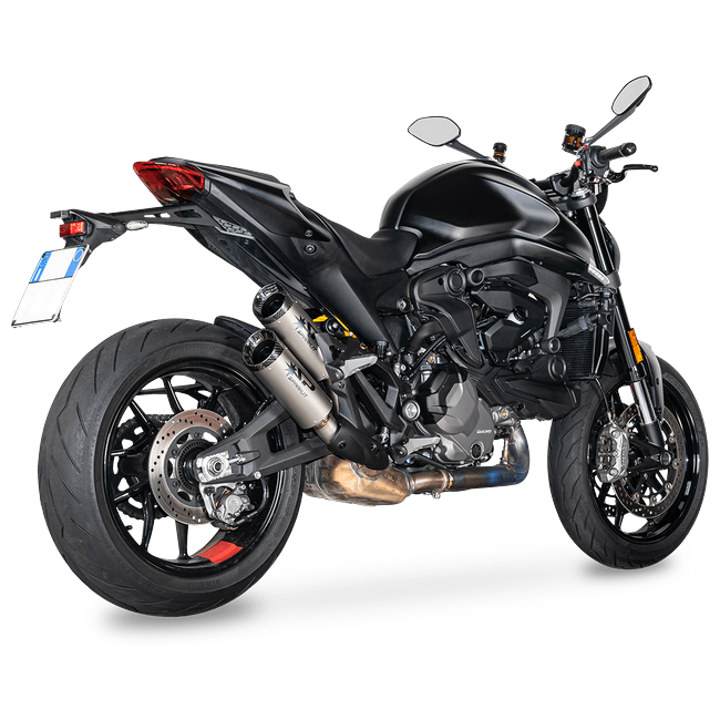 Spark Exhaust Dyno Slip-On Titanium Carbon End Caps Ducati Monster 937 GDU0839TOMC