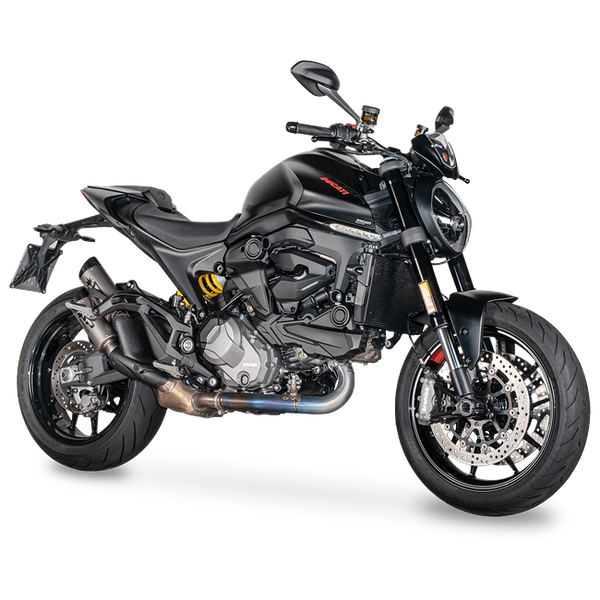 Spark Exhaust Dyno Slip-On Titanium Carbon End Caps Ducati Monster 937 GDU0839TOMC