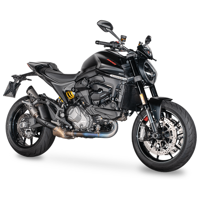 Spark Exhaust Dyno Slip-On Titanium Carbon End Caps Ducati Monster 937 GDU0839TOMC