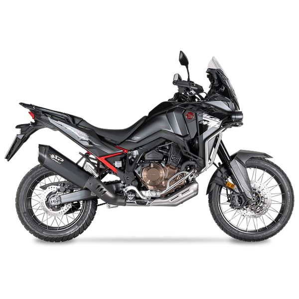 Spark Exhaust Fighter Evo Slip-On Titanium Total Black Honda CRF1100L Africa Twin GHO1702BOM