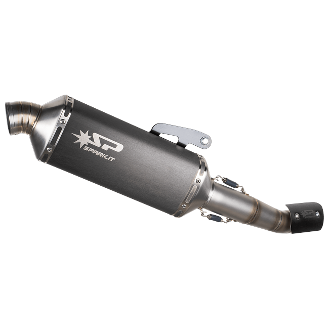 Spark Exhaust Dakar slip-on dark stainless Honda XL750 Transalp GHO2002DOM