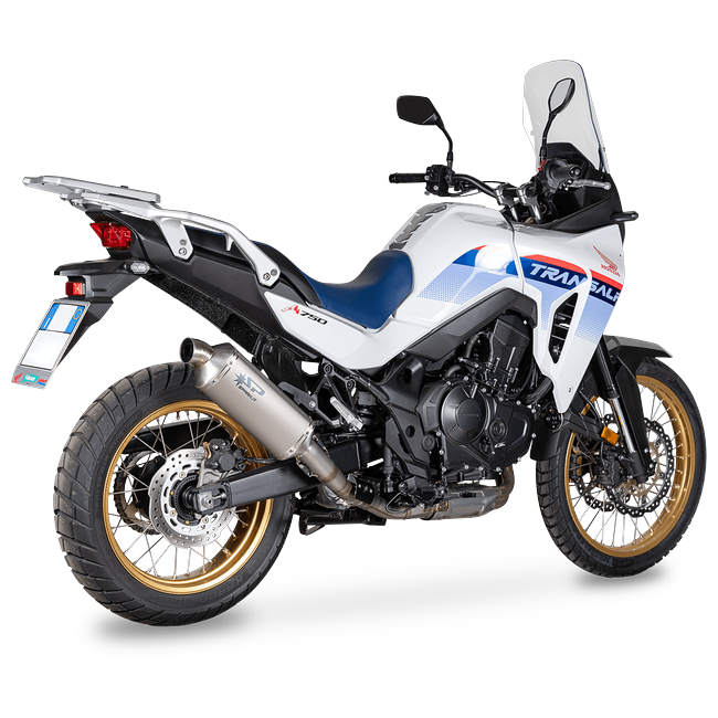 Spark Exhaust Dakar slip-on titanium high mount Honda XL750 Transalp GHO2002TOM