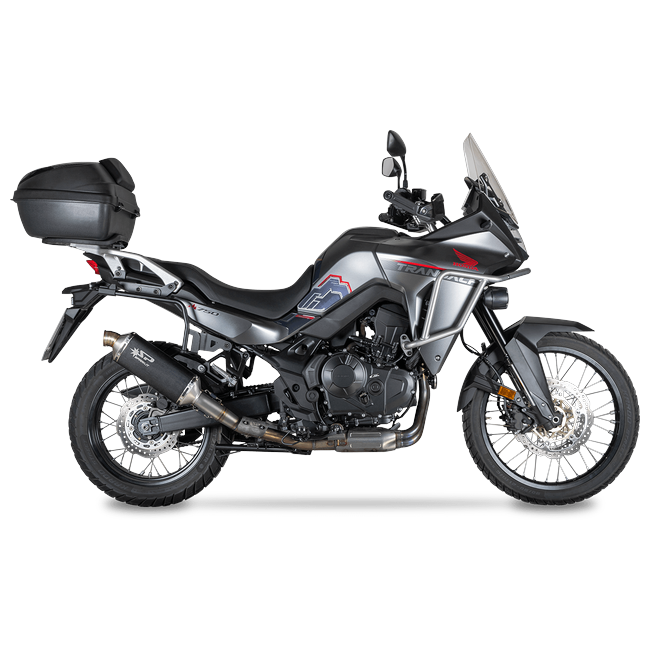 Spark Exhaust Dakar slip-on dark stainless Honda XL750 Transalp GHO2002DOM
