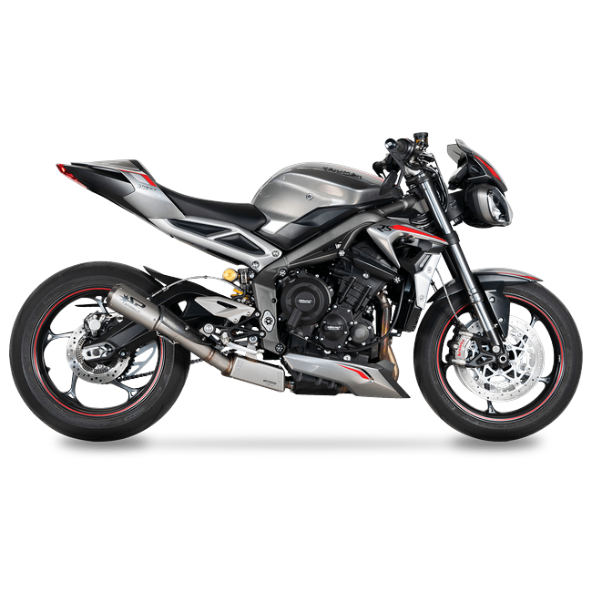 Spark Exhaust Moto GP Dark Euro5 3/4 Kit High Lateral Triumph Street Triple 765 (2020-2022) GTR0506DOM