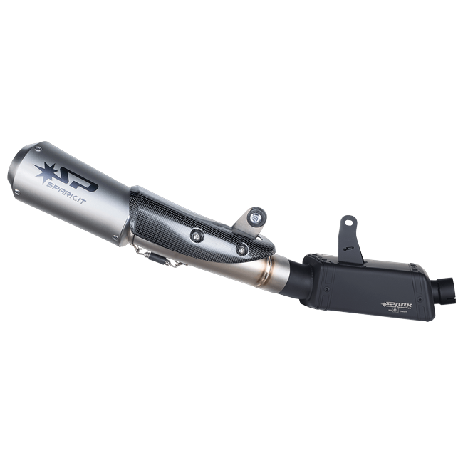 Spark Exhaust Moto GP Dark Euro5 3/4 Kit High Lateral Triumph Street Triple 765 (2020-2022) GTR0506DOM
