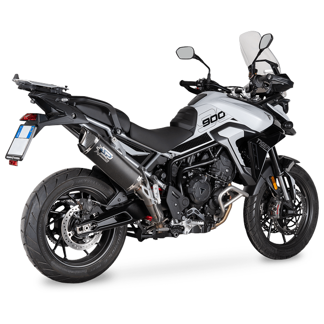 Spark Exhaust Force Evo slip-on full carbon Triumph Tiger 900 GT GTR0304COM