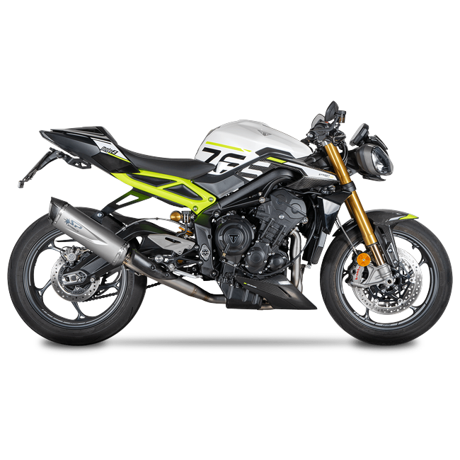Spark Exhaust Force Evo link pipe Triumph Street Triple 765 R GTR0510T – view 3