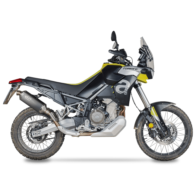 Spark Exhaust Dakar slip-on dark stainless Aprilia Tuareg 660 GAP0501DOM