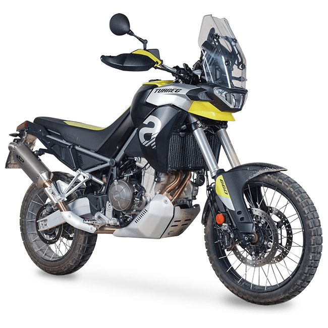 Spark Exhaust Dakar slip-on titanium Euro 5+ Aprilia Tuareg 660 GAP0501TOM