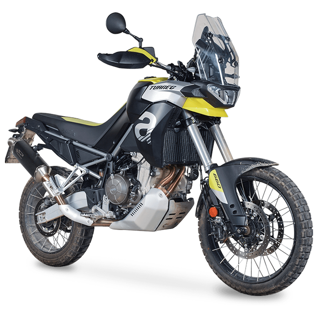 Spark Exhaust Dakar slip-on dark stainless Aprilia Tuareg 660 GAP0501DOM