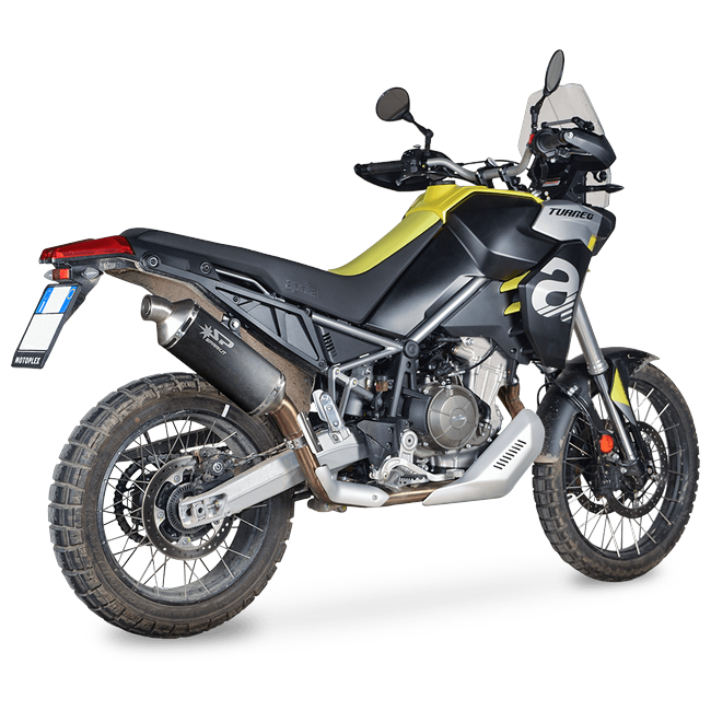Spark Exhaust Dakar slip-on dark stainless Aprilia Tuareg 660 GAP0501DOM