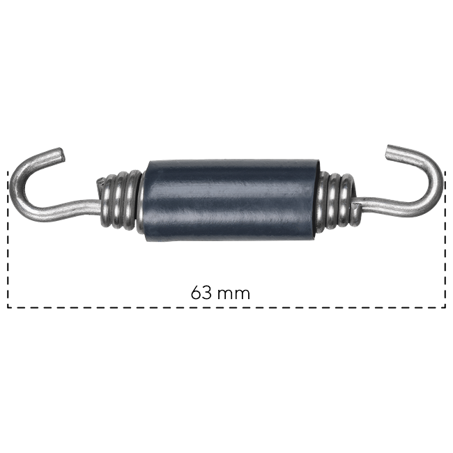 Spark Exhaust Exhaust Spring 63 mm With Rubber Sleeve Universal MOLLA07