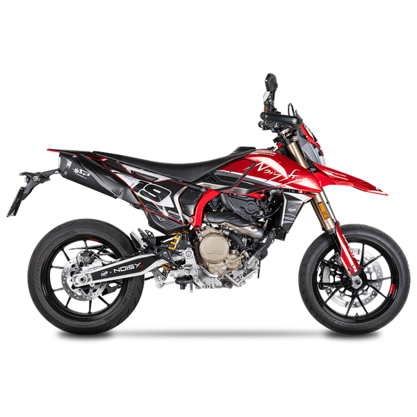 Spark Exhaust Konix Evo Slip-On Pair Black Ceramic Ducati Hypermotard 698 Mono GDU1810DOM