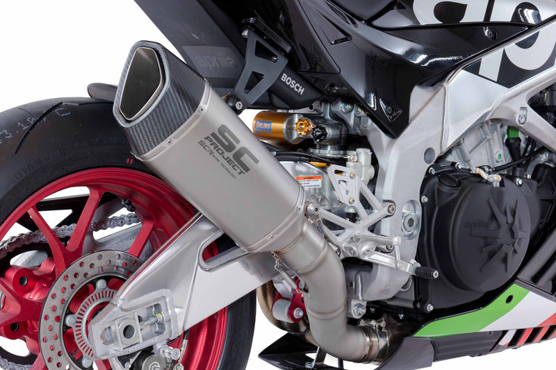 SC-Project SC1-R slip-on silencer for Aprilia RSV4 RR RF 2018-2020 titanium carbon