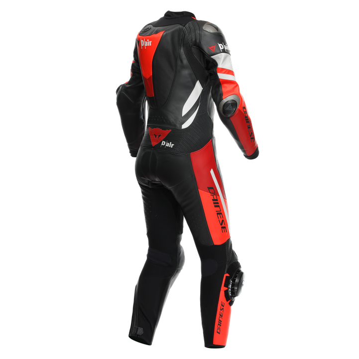 Dainese Misano 3 Lady D-AIR perforated one-piece leather race suit in red