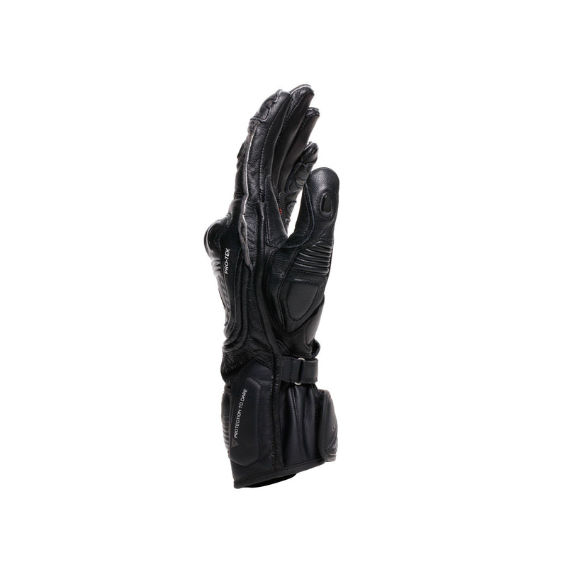 Dainese Fiero Racing motorcycle leather gloves in black, men's
