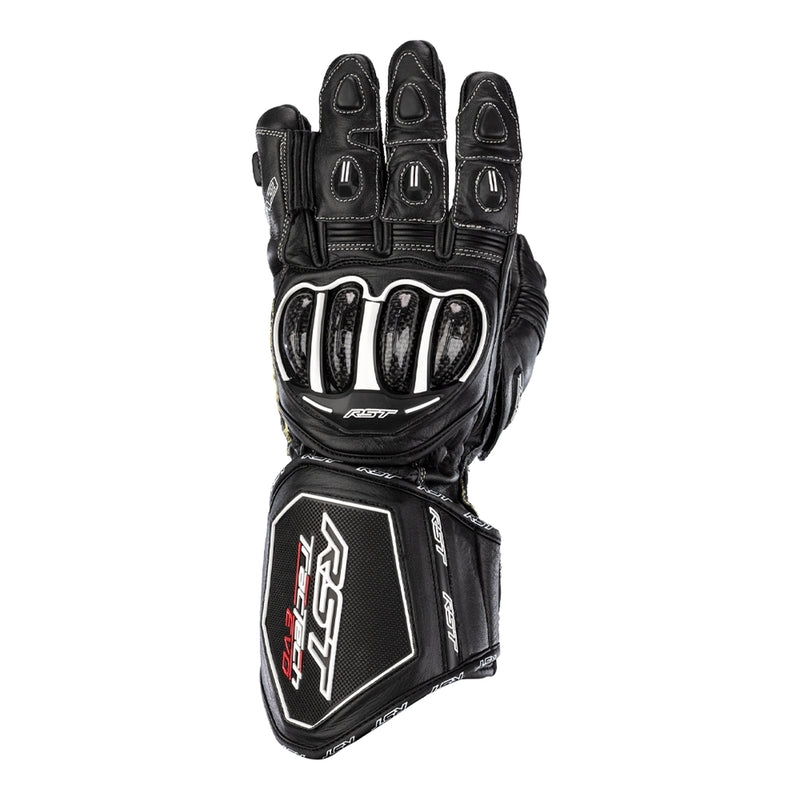 RST Tractech Evo 4 men's motorcycle leather gloves in black
