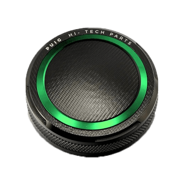 Puig CNC aluminium front brake fluid reservoir cap for BMW S1000RR K67 in anodised colour finish