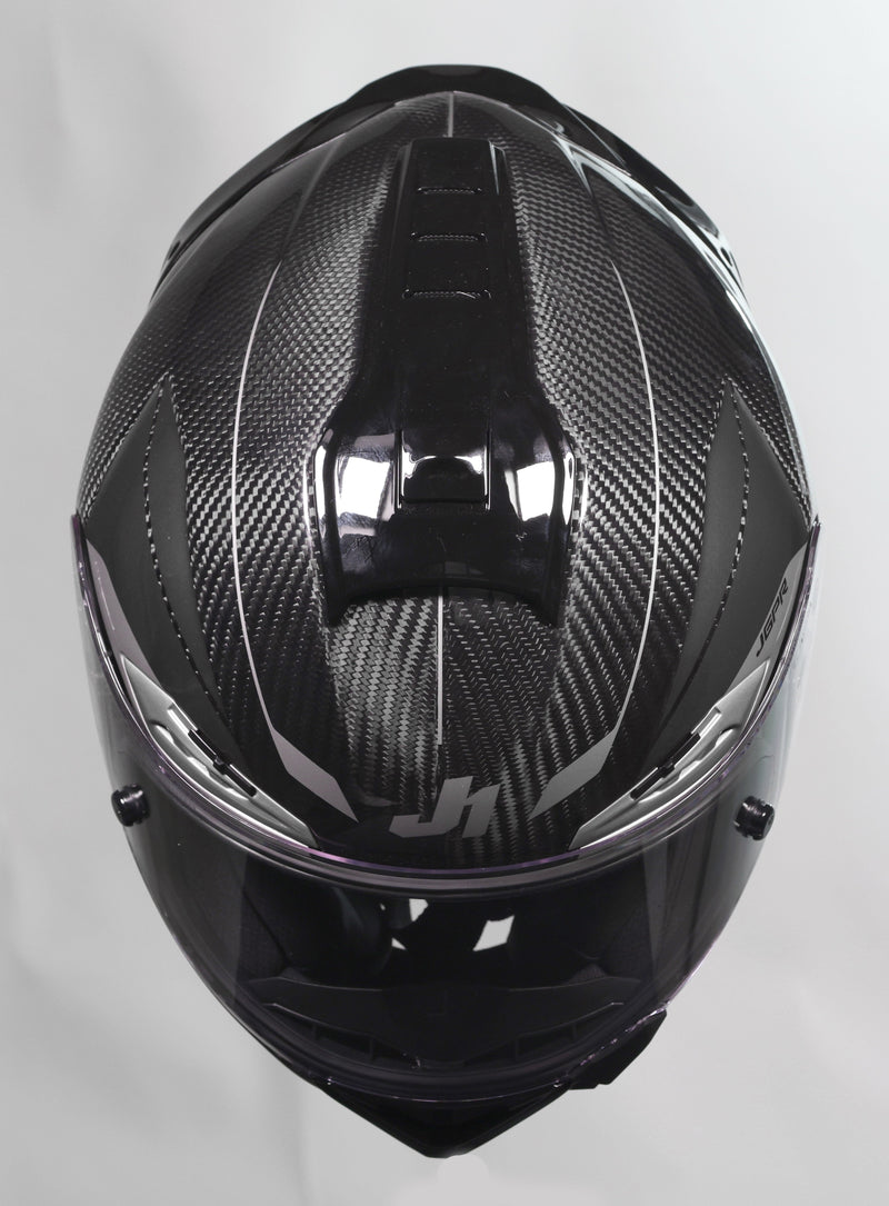 Just1 J-PGR full-face helmet in Impulse Silver and Carbon Gloss finish