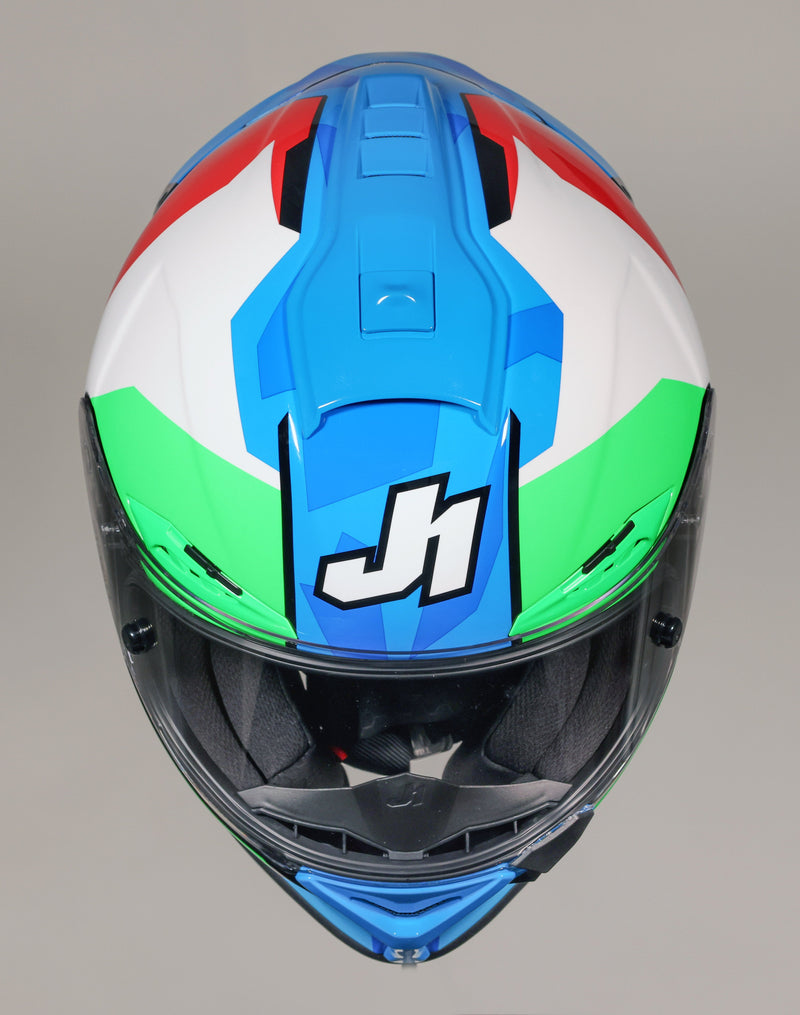Just1 J-PGRF full-face helmet in Italia graphic, multicomposite shell
