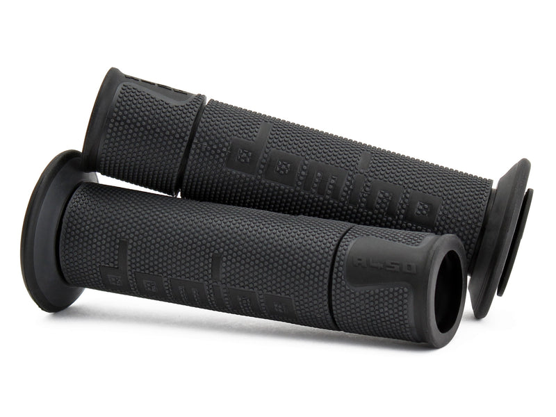 Domino A450 racing grips in black – dual-compound TPR, pair