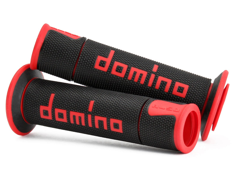 Domino A450 racing grips in black – dual-compound TPR, pair