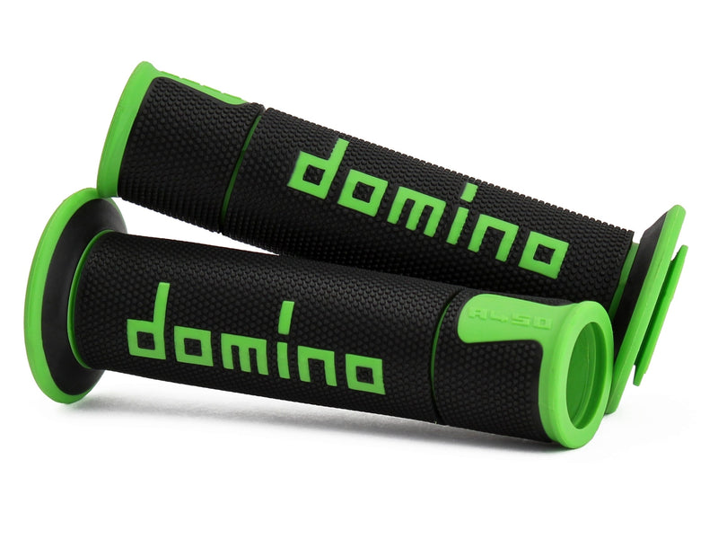 Domino A450 racing grips in black – dual-compound TPR, pair