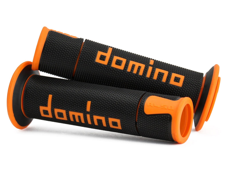 Domino A450 racing grips in black – dual-compound TPR, pair