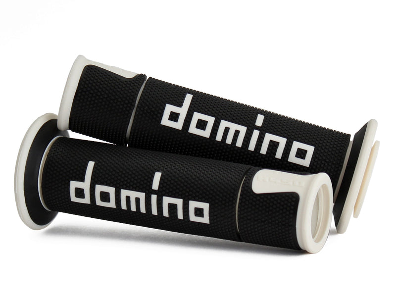 Domino A450 racing grips in black – dual-compound TPR, pair