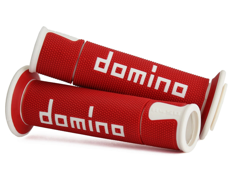 Domino A450 Racing Grips dual-compound TPR handlebar grips in multiple colour options