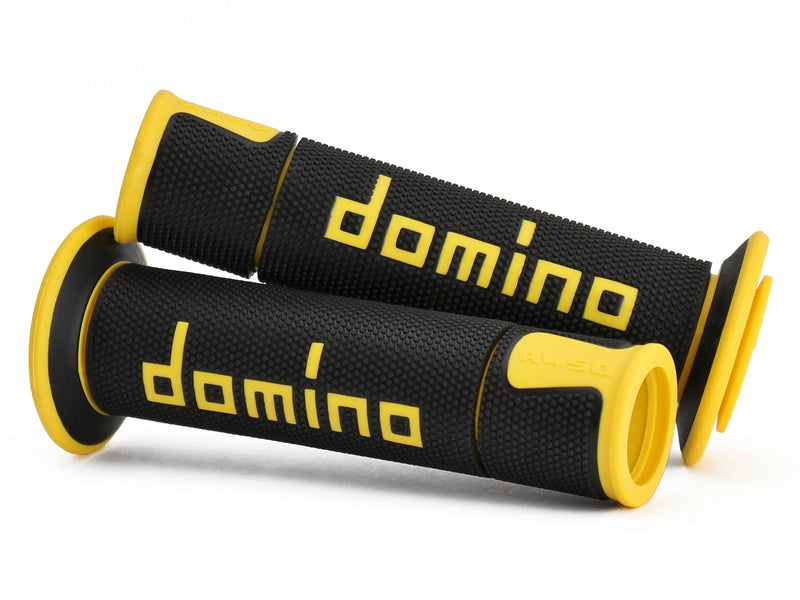 Domino A450 racing grips in black – dual-compound TPR, pair