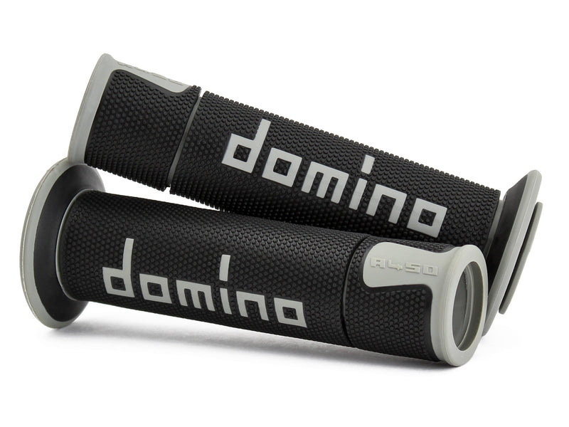 Domino A450 racing grips in black – dual-compound TPR, pair