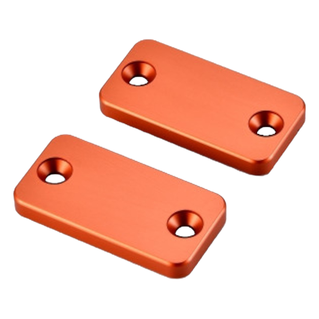 Accossato Front Brake Reservoir Cover, Orange ABM06, view 1