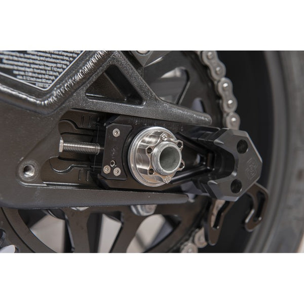 Gilles ACM titanium axle nut fitted, shown with other Gilles parts