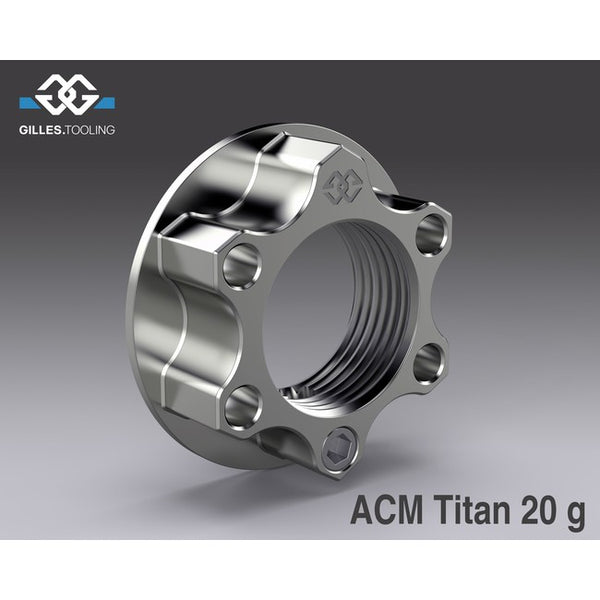 Gilles ACM titanium axle nut, product illustration