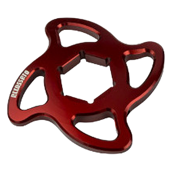 Accossato fork preload adjusters AD022 for Aprilia RSV4, red version