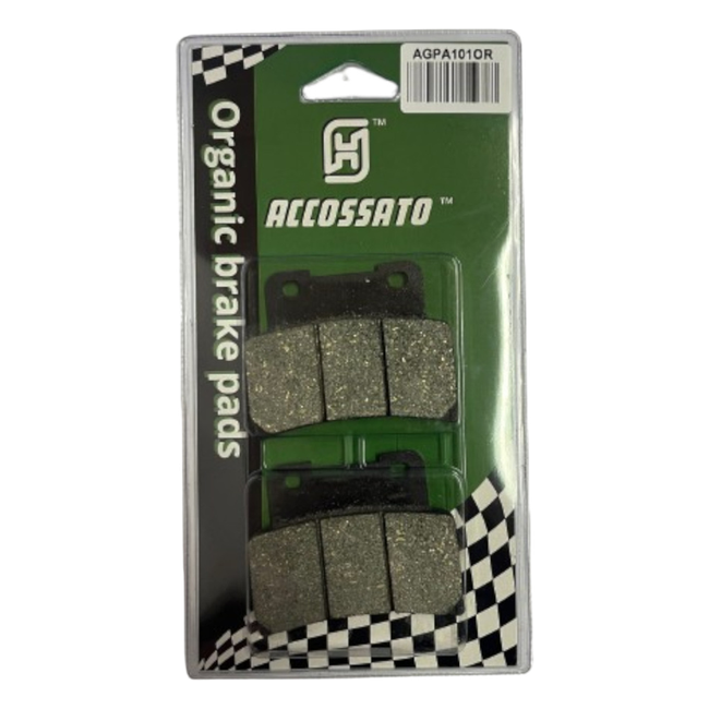 Accossato front brake pads AGPA101OR, organic (or) compound, for Aprilia SHIVER 900
