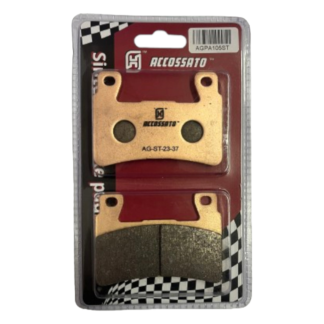 Accossato front brake pads AGPA105ST, sintered (st) compound, for Hyosung GT300R