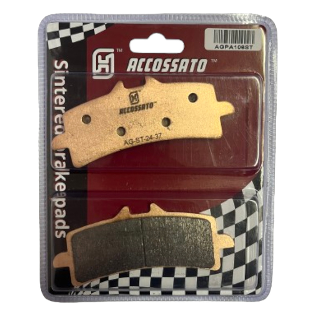 Accossato front brake pads AGPA106ST, sintered (st) compound, for Aprilia RSV4 1100 Factory