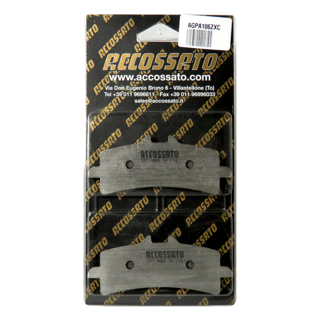 Accossato front brake pads AGPA106ZXC, zxc ceramic racing compound, for Ducati MULTISTRADA 1260